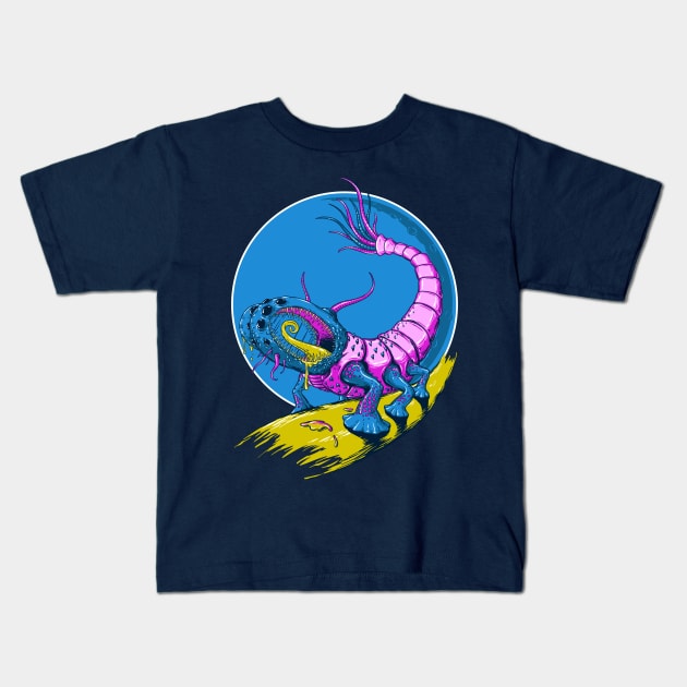 Shrimp Lizard Kids T-Shirt by JORDYGRAPH